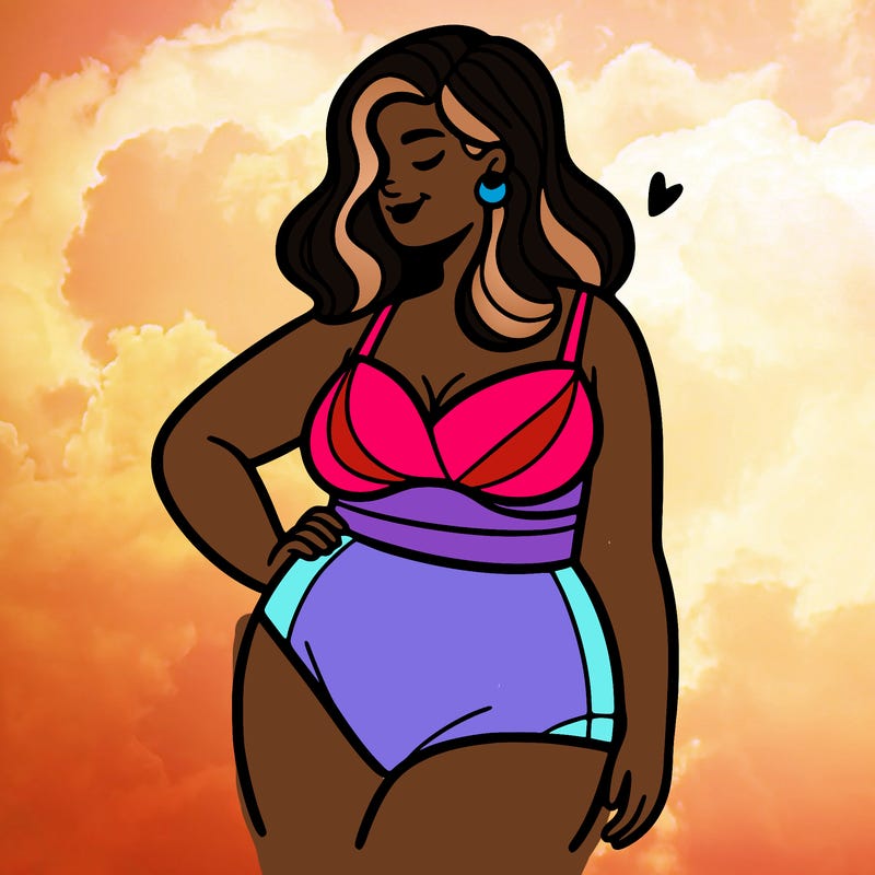 plus size woman bathing suit