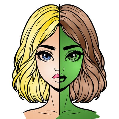 realistic girl split