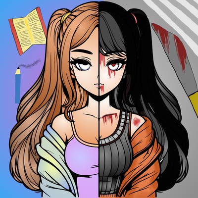 realistic girl split