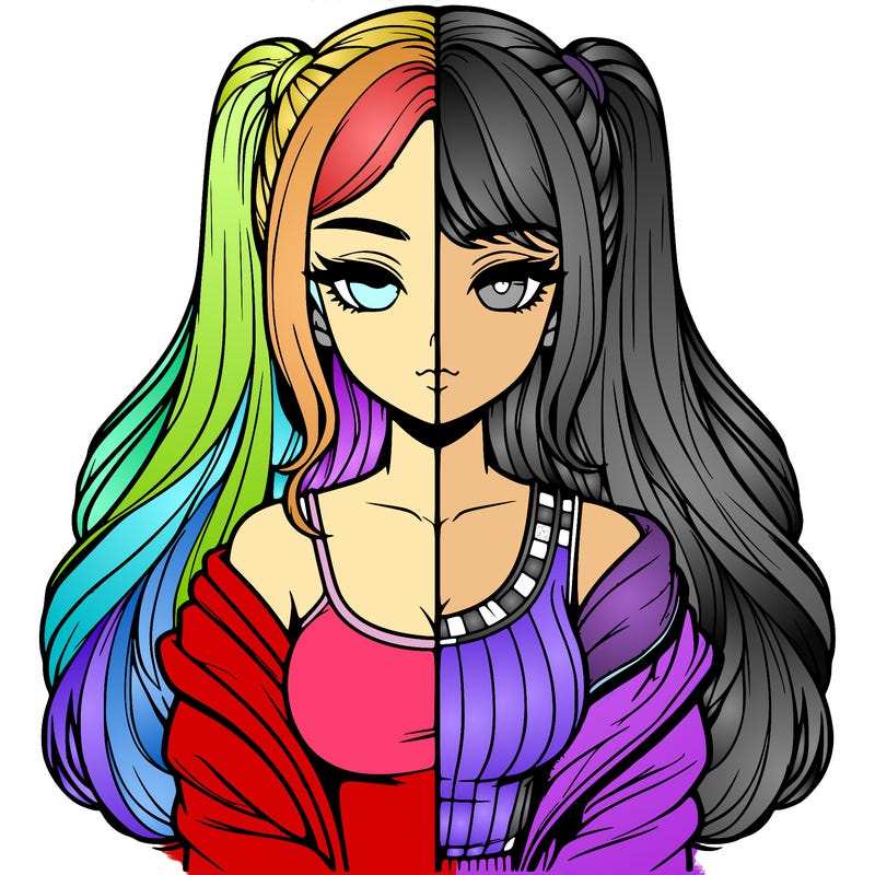 realistic girl split