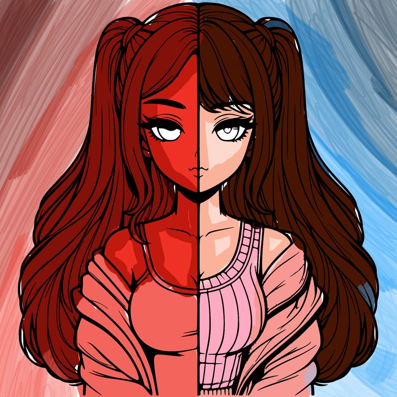 realistic girl split