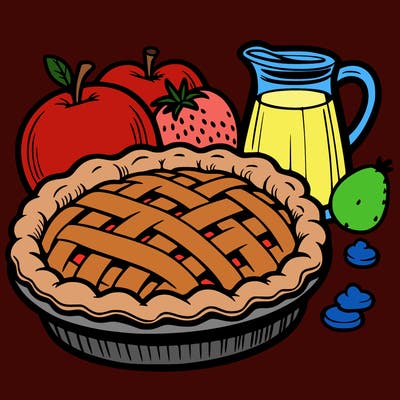a pie of food