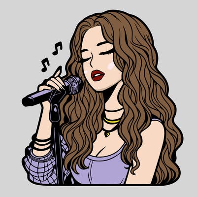 realistic female singer