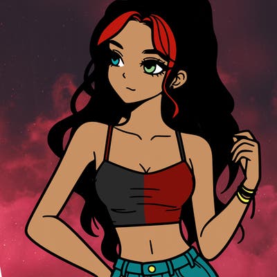 girl in crop top