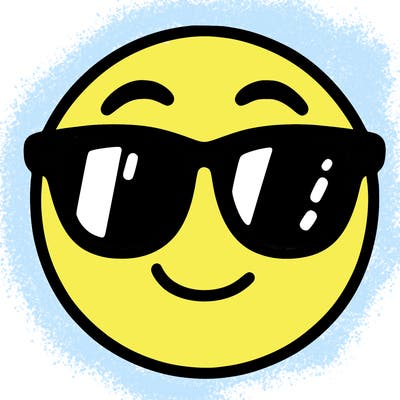 emoji with sunglasses