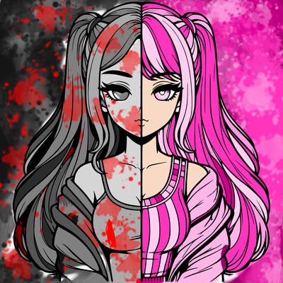 realistic girl split