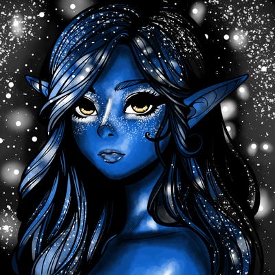 elf girl realistic dark fantasy