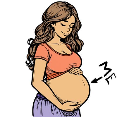 woman heavily pregnant realistic