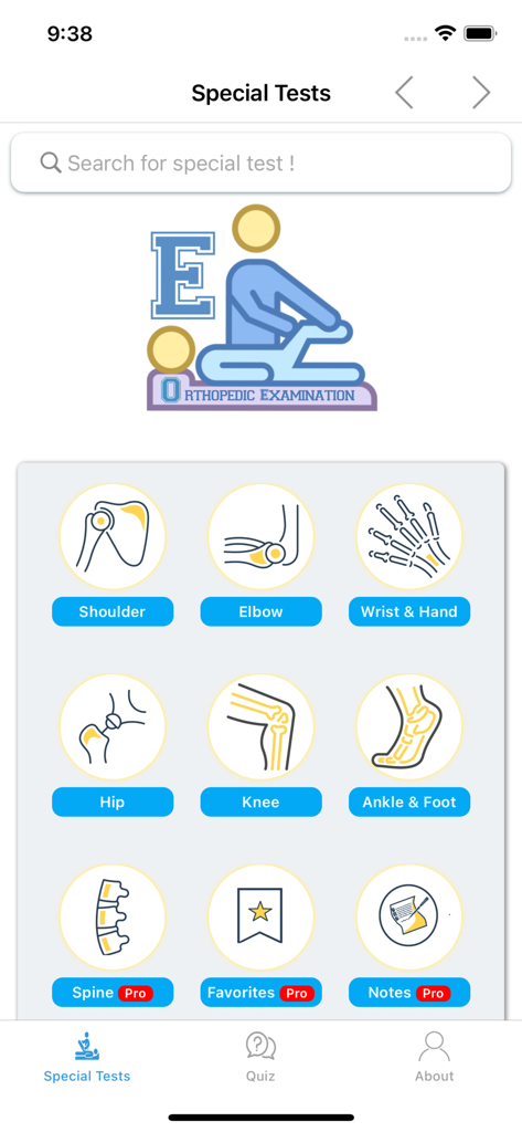 Orthopedic Examination Lite | Ortho Clinical Special Tests
