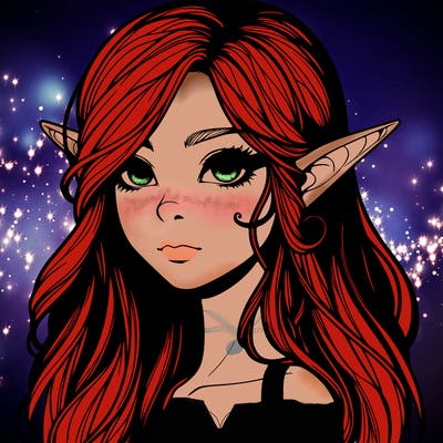 elf girl realistic dark fantasy