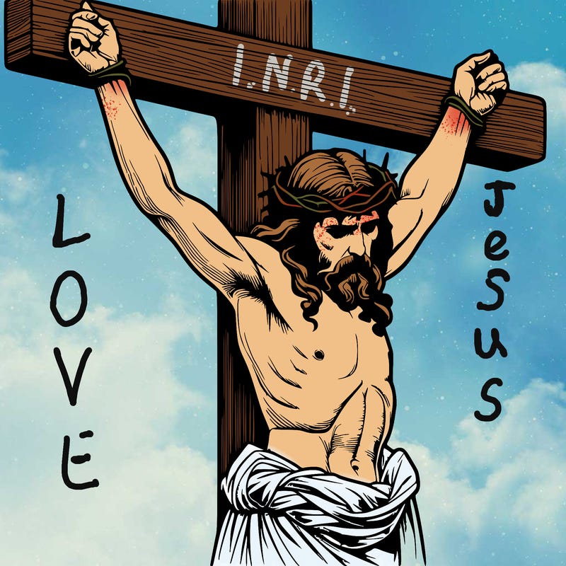 jesus realistic on the cross