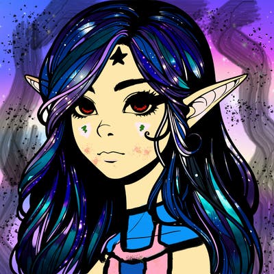 elf girl realistic dark fantasy