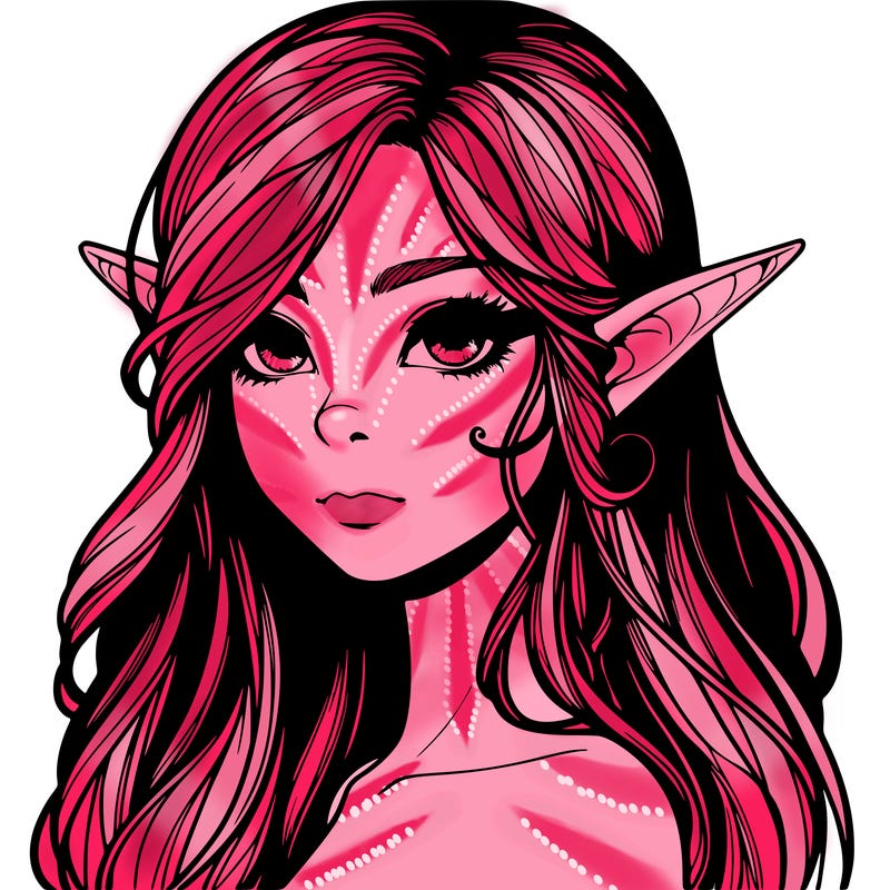 elf girl realistic dark fantasy