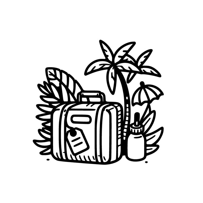 a suitcase, vacation