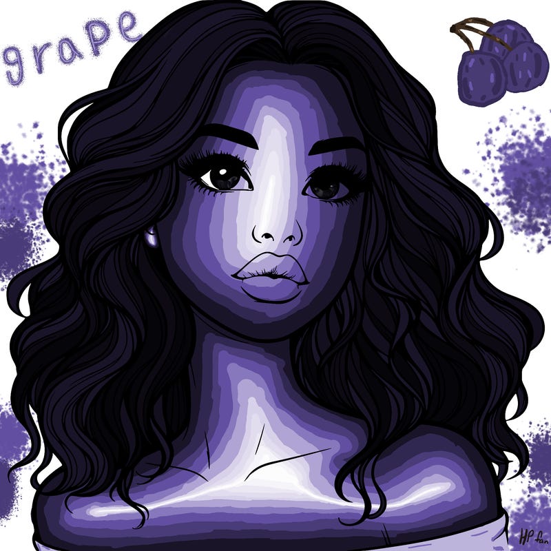 realistic girl with wavy hair and lips