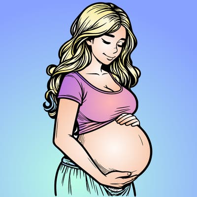 woman heavily pregnant realistic