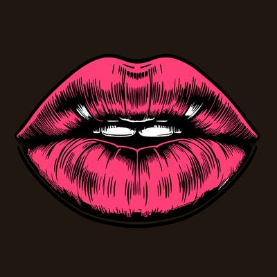 realistic mouth with lips