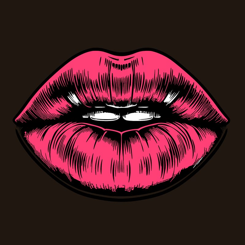 realistic mouth with lips