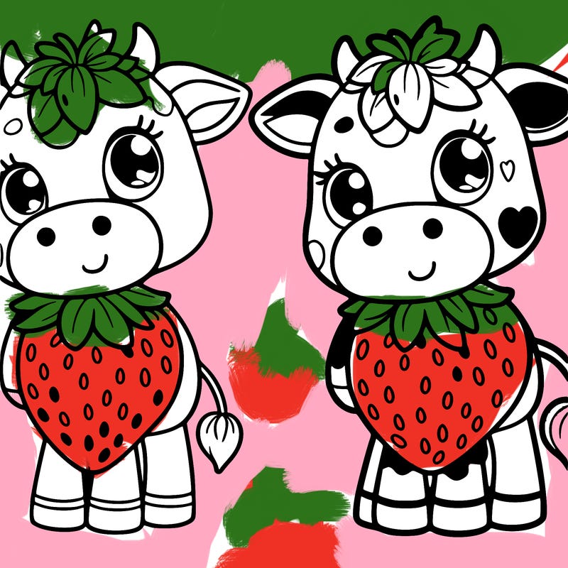 strawberry cow
