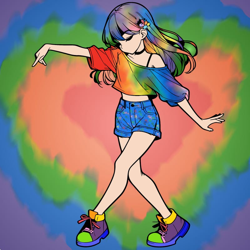 realistic girl danceing