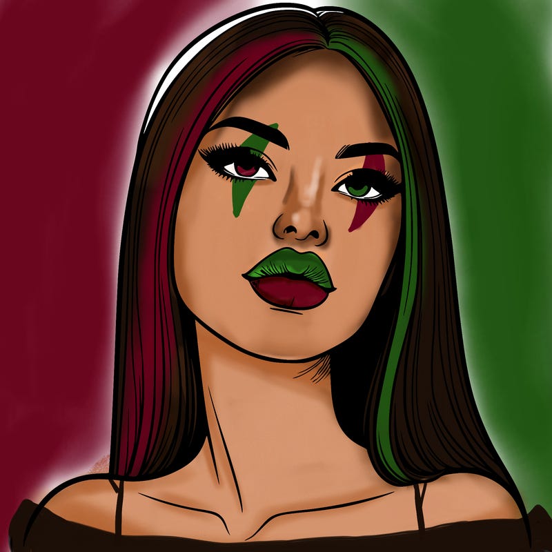 realistic woman with full lips