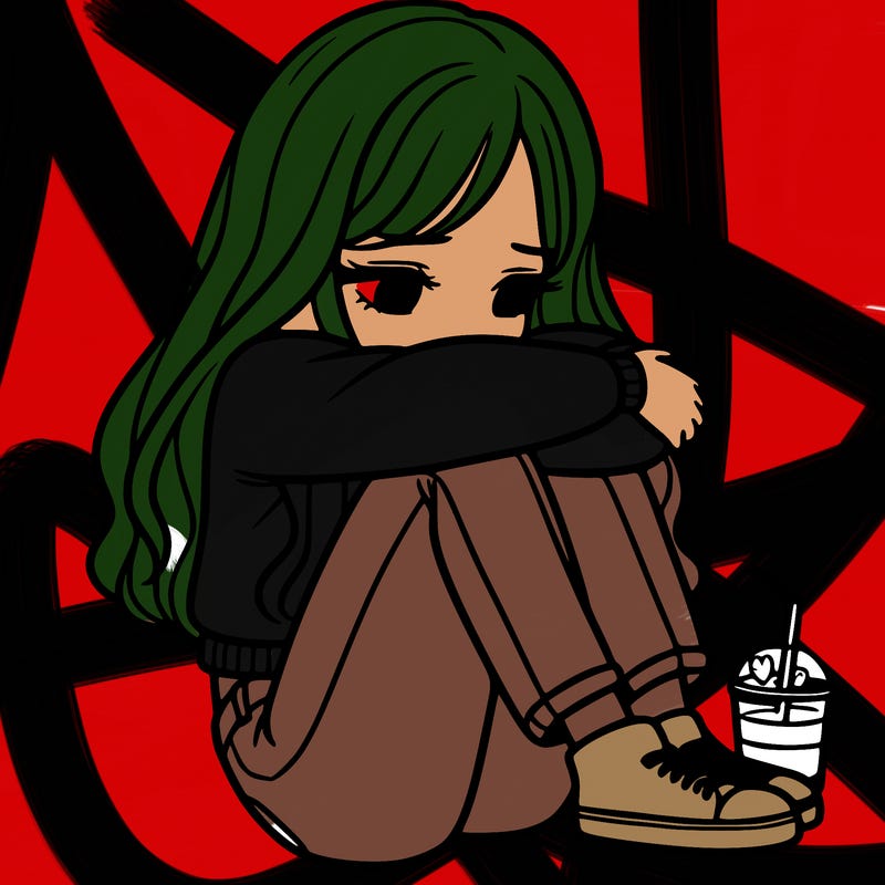 a girl  after a breakup