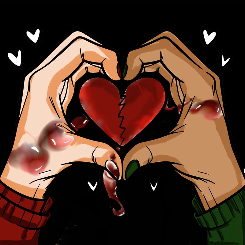 two hands making a heart