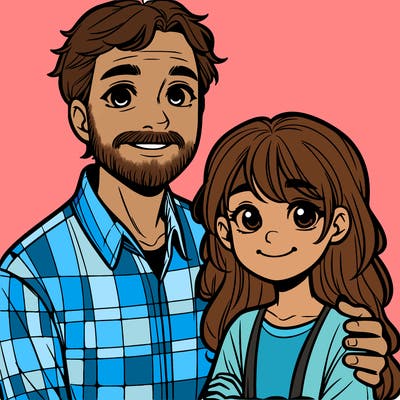 father and teenage daughter