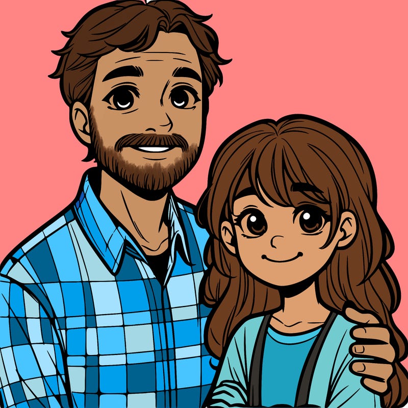 father and teenage daughter