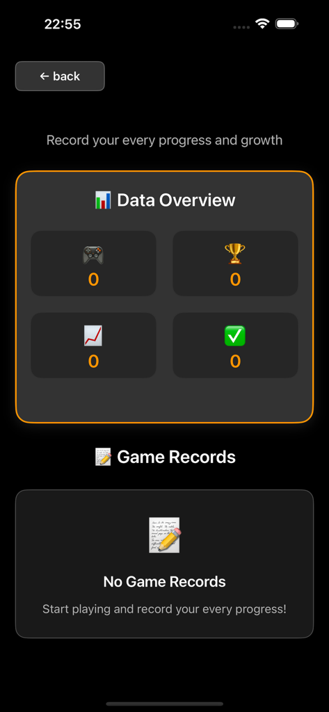 DataDrillQQ - DataDrillQQ app statistics screen showing data overview and game records.