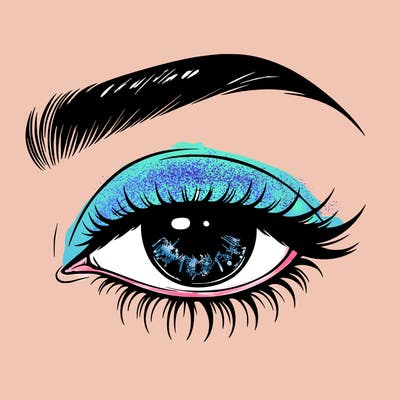 eye closed realistic