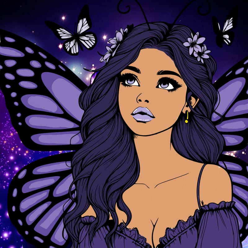 butterfly fairy realistic girl