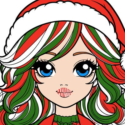 realistic christmas girl