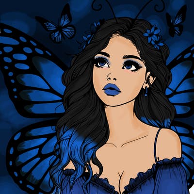 butterfly fairy realistic girl