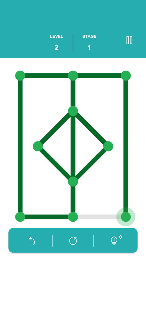 One Line - Offline Games - One Line game screenshot showing a brain training logic puzzle