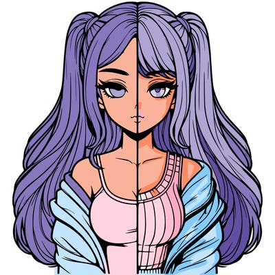 realistic girl split