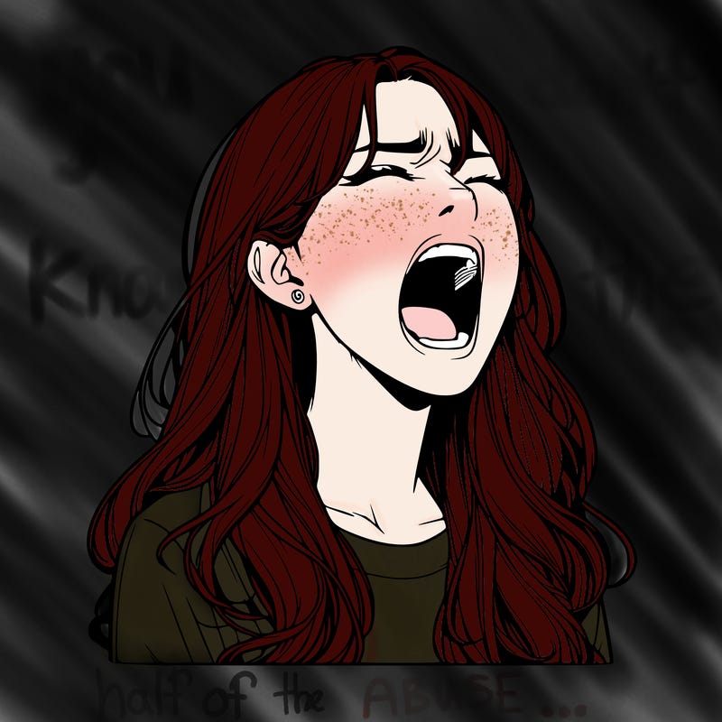 screaming realistic, girl