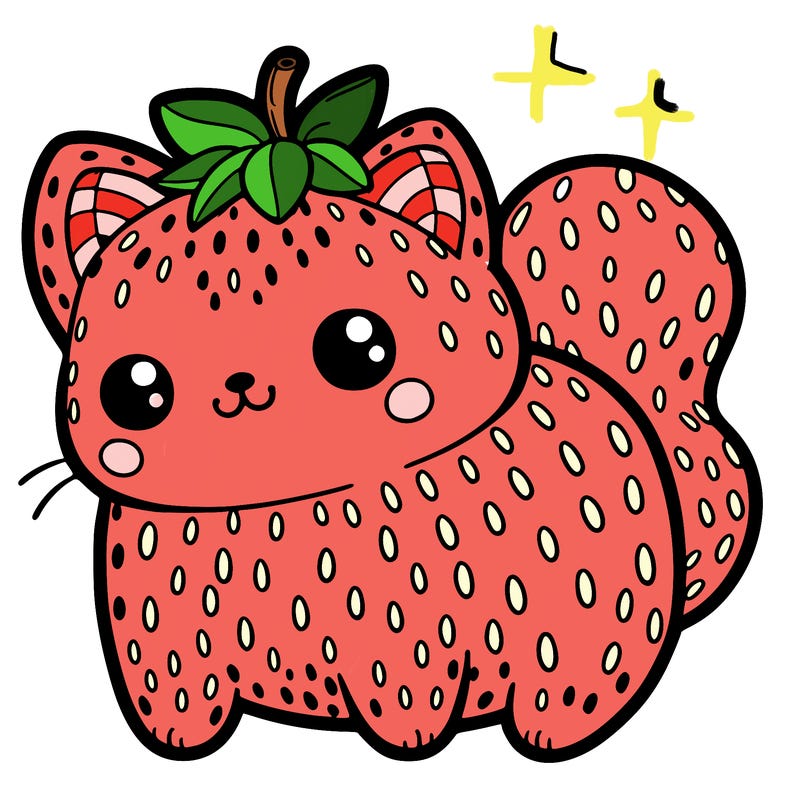 strawberry cat