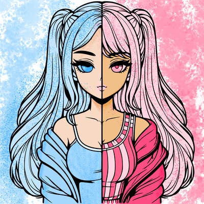 realistic girl split