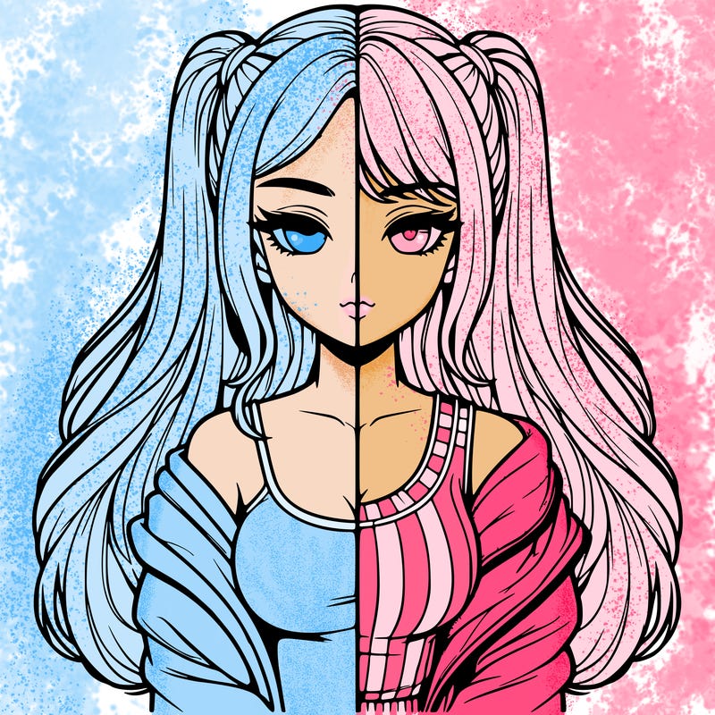 realistic girl split