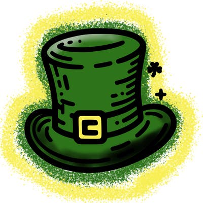 st patrick hat with thin lines