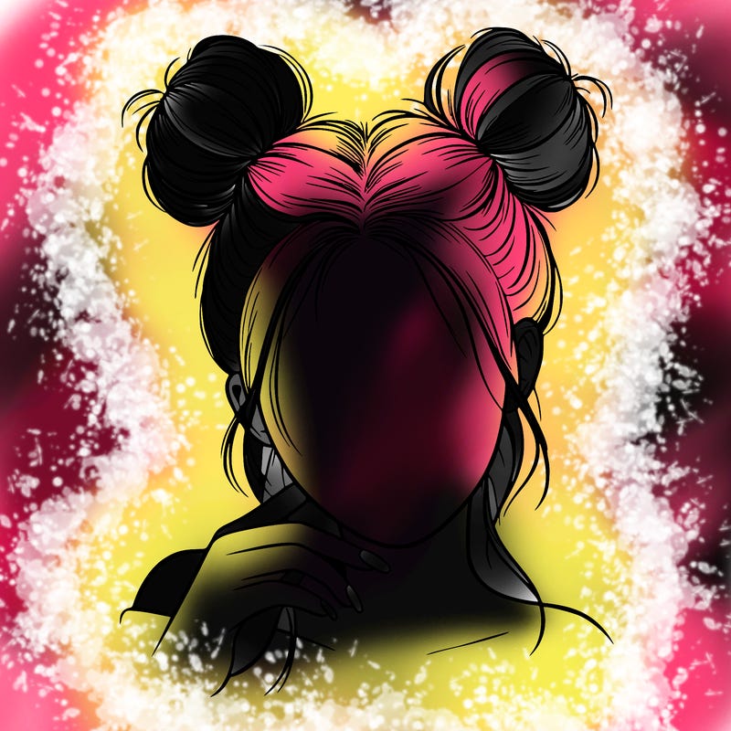 realistic person with buns