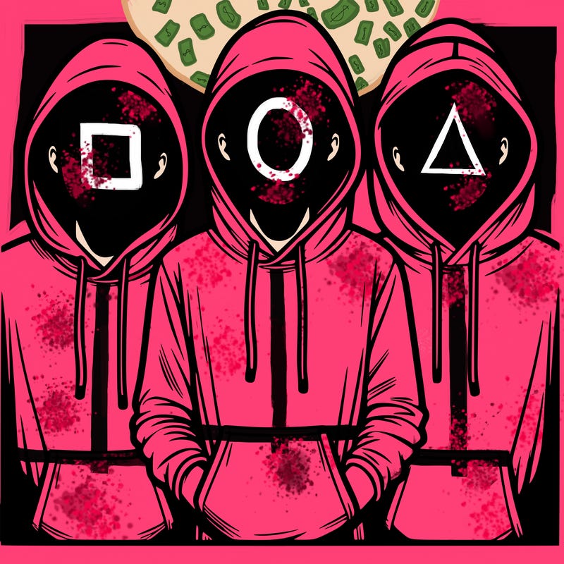 3 faceless people in  hoodies