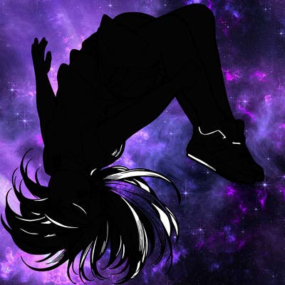 realistic girl doing a backflip