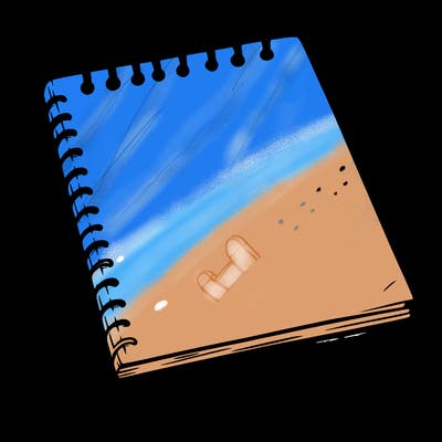 a blank sketch pad