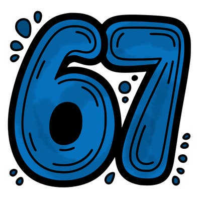 the number 67