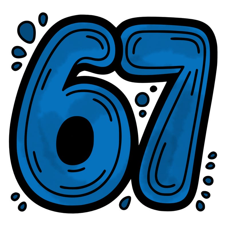 the number 67