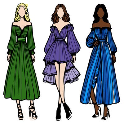 fashion models dresses