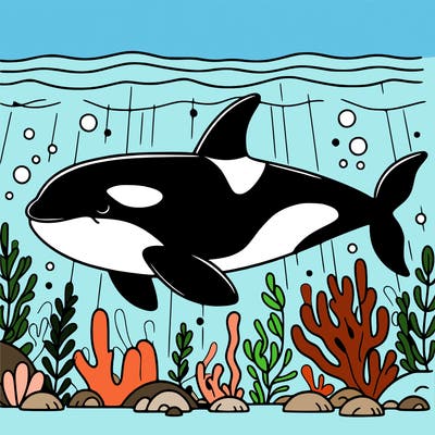 orca underwater