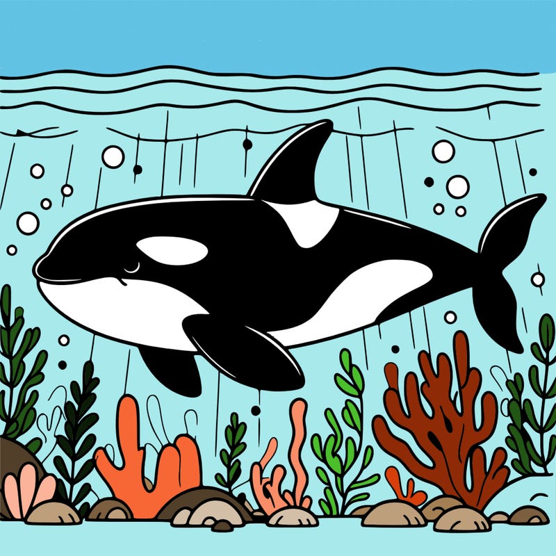 orca underwater